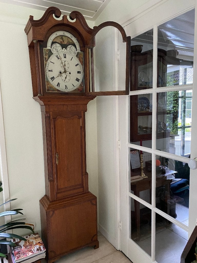 Antiek staand horloge J.BROWN EBERDEEN SCHOTLAND/ENGELAND., Ophalen