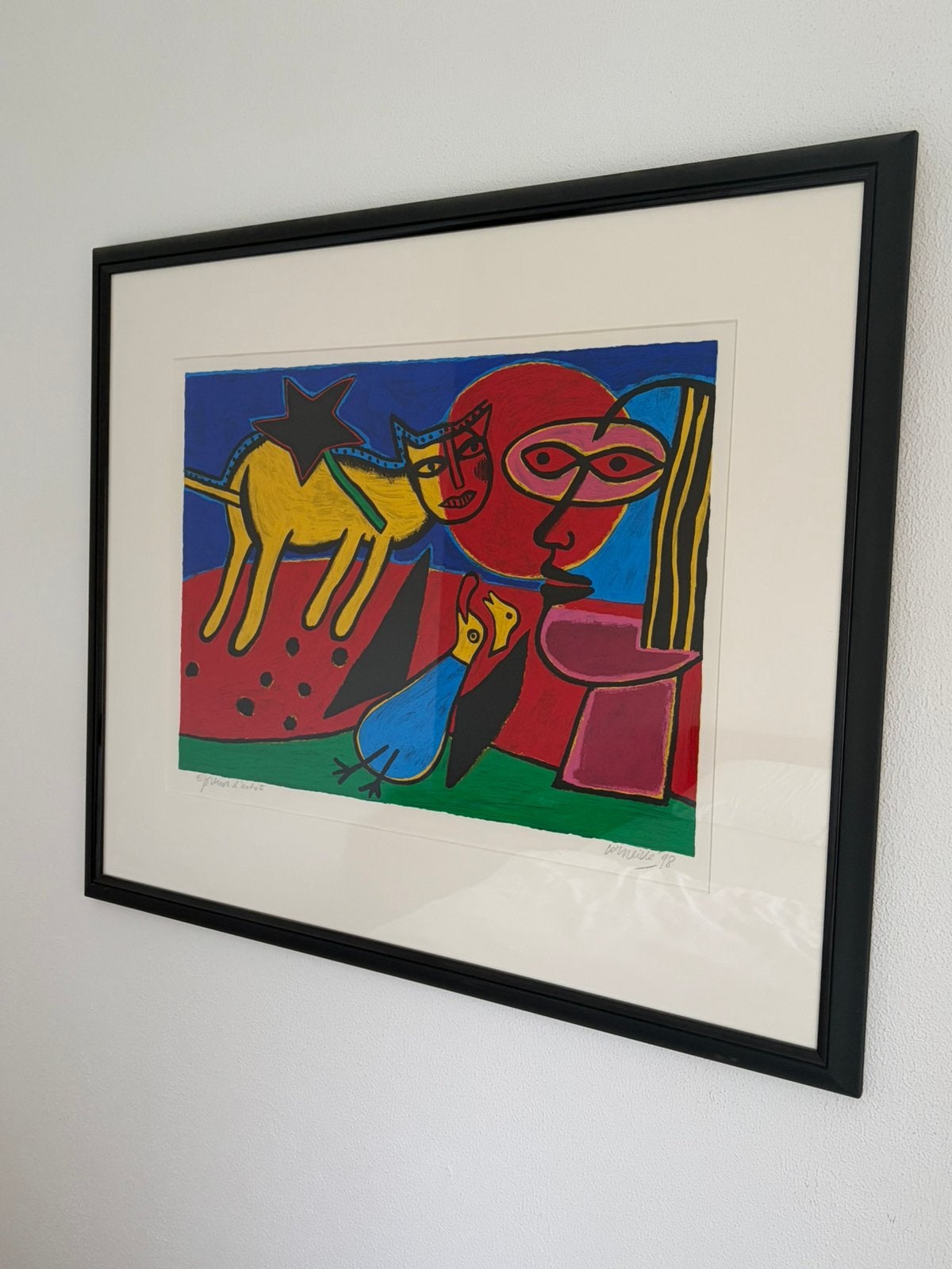 Zeefdruk Guillaume Corneille uit 1998, Antiek en Kunst, Kunst | Schilderijen | Modern, Ophalen