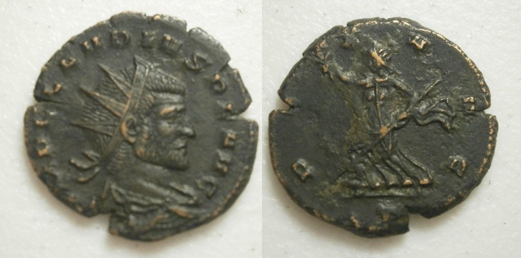 Romeinse munt Claudius II Æ antoninianus - PAX AVG- 269 AD, Ophalen of Verzenden, Italië, Losse munt