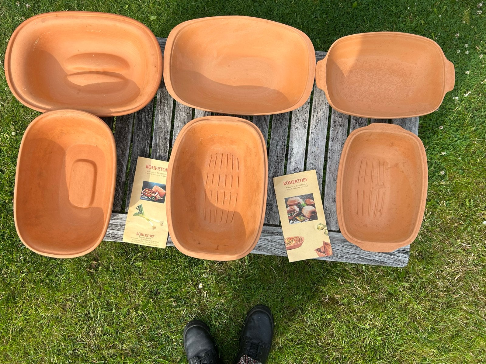 Ovenschalen Römertopf braadpan - Terracotta, Ophalen of Verzenden, Zo goed als nieuw, Kap, Overige merken