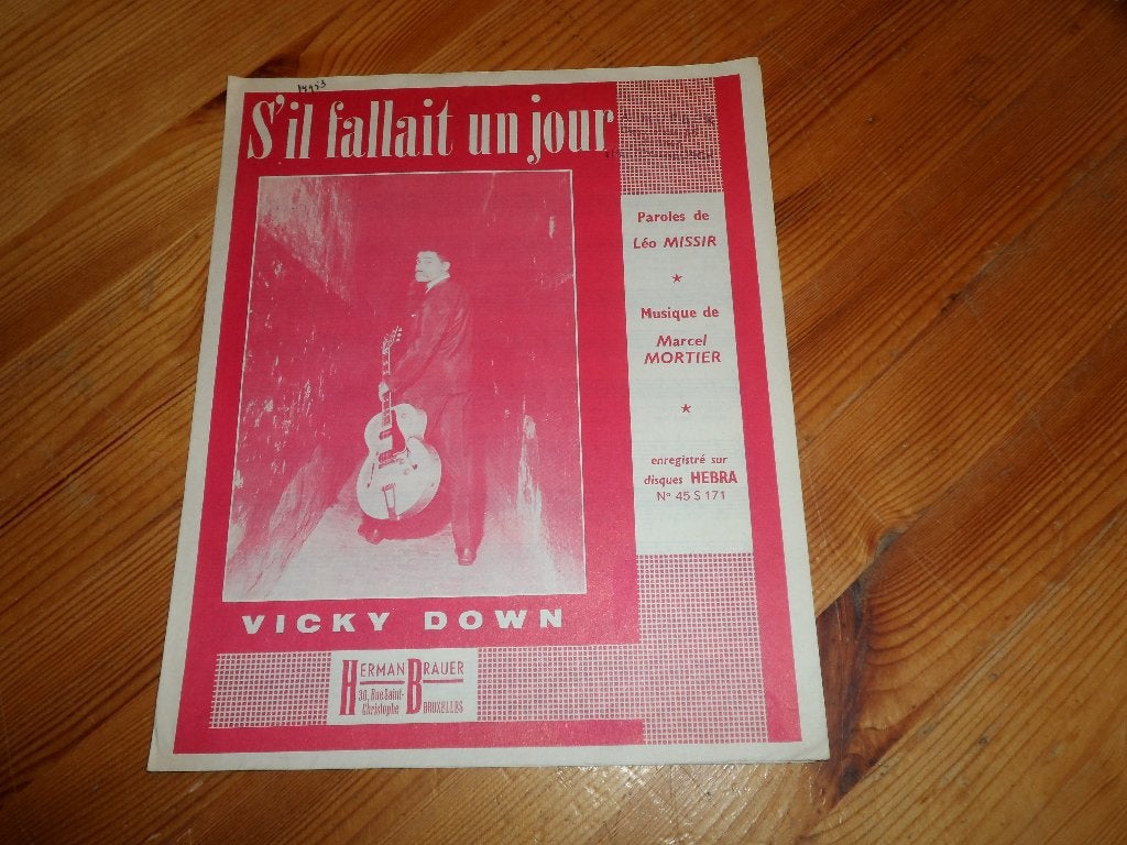 S'il fallait un jour - mortier / missir - vicky down, Gebruikt, Gitaar, Ophalen of Verzenden, Artiest of Componist
