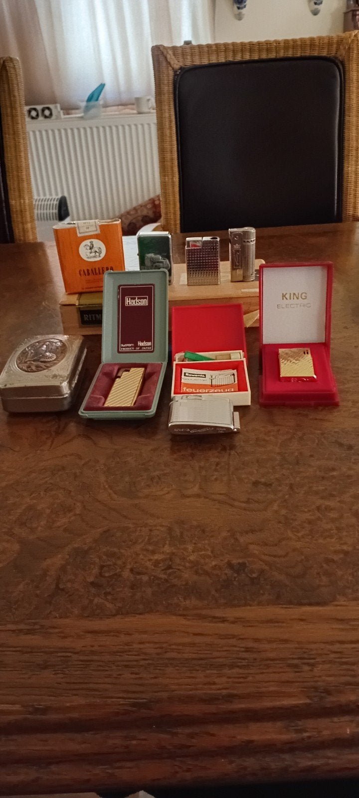 Vintage aanstekers en tabaksdoos, Ophalen, Gebruikt, Aansteker