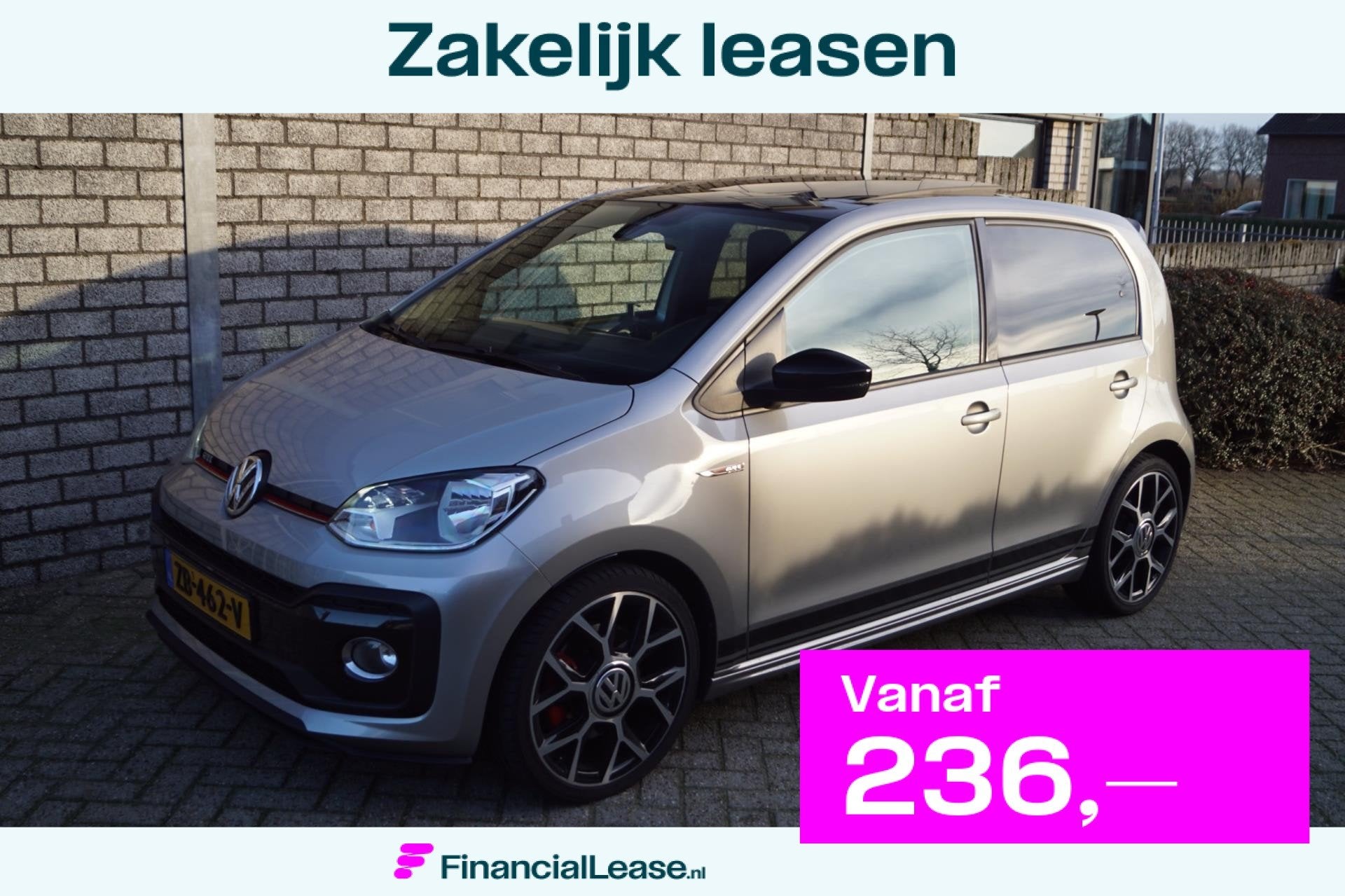 Volkswagen Up! 1.0 TSI GTI 5 Deurs 116PK Panodak Clima Stoev, Stof, Traction-control, 4 stoelen, 116 pk
