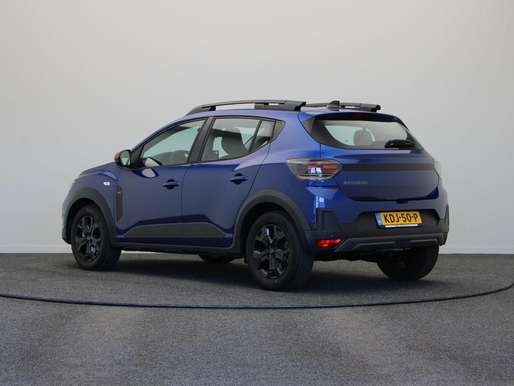 Dacia Sandero Stepway Eco-G 120pk extreme | Schuifdak | 360, Auto's, Stof, Euro 6, 1199 cc, Blauw