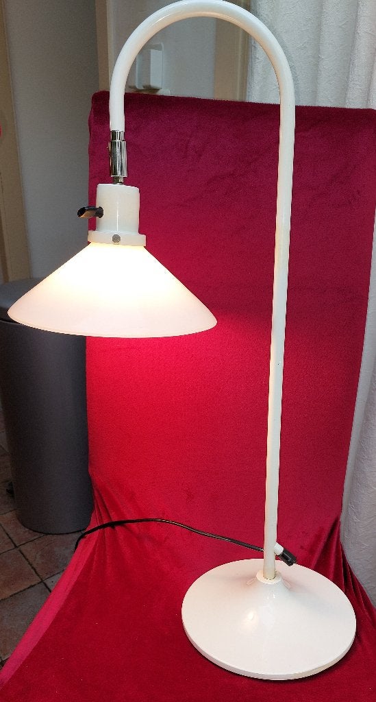 Börje Claes/Norlett Elit Bureaulamp Zweeds Design vintage, Ophalen, Bureaulamp, Gebruikt, Wit
