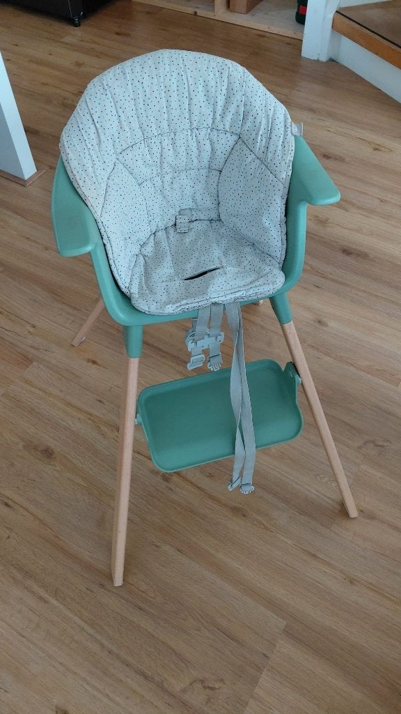 Kinderstoel Stokke Clikk High Chair Glacier Green, Kinderen en Baby's, Ophalen, Zo goed als nieuw, Meegroeistoel, Aanschuifbaar