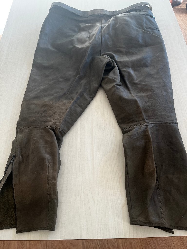 Heren leren broek, Ophalen of Verzenden, Gedragen, Maat 56/58 (XL), Groen