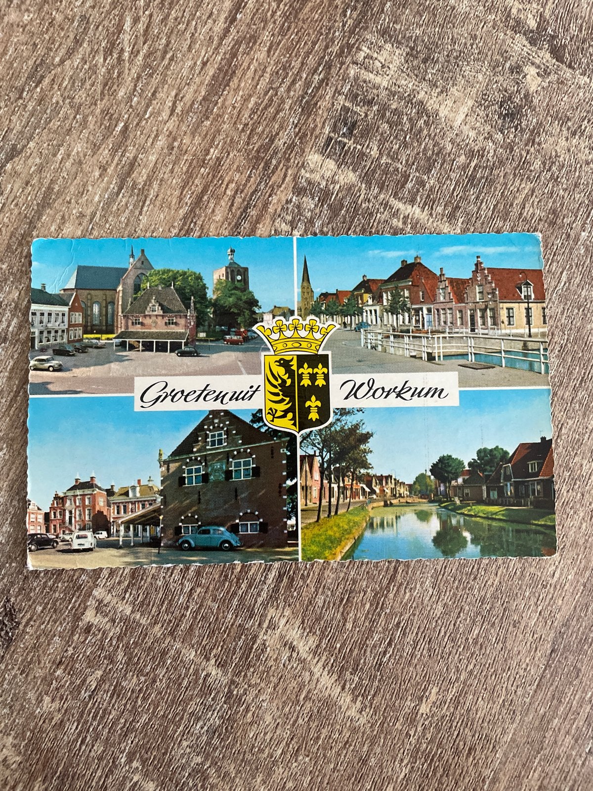 Oude ansichtkaart Workum - Groeten uit Workum, Ophalen of Verzenden, 1960 tot 1980, Gelopen, Friesland