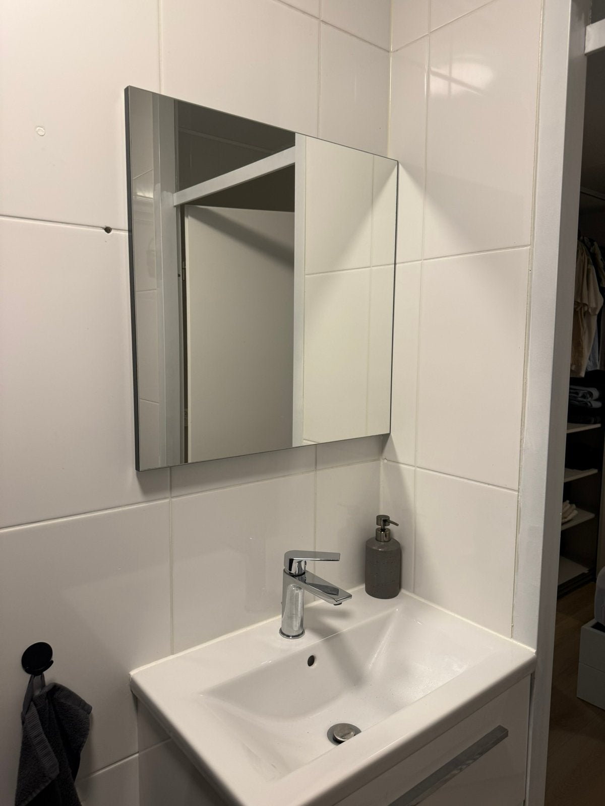 SPIEGEL 60x60, Huis en Inrichting, Badkamer | Badkamermeubels, Ophalen, Spiegelkast, 50 tot 100 cm, Zo goed als nieuw