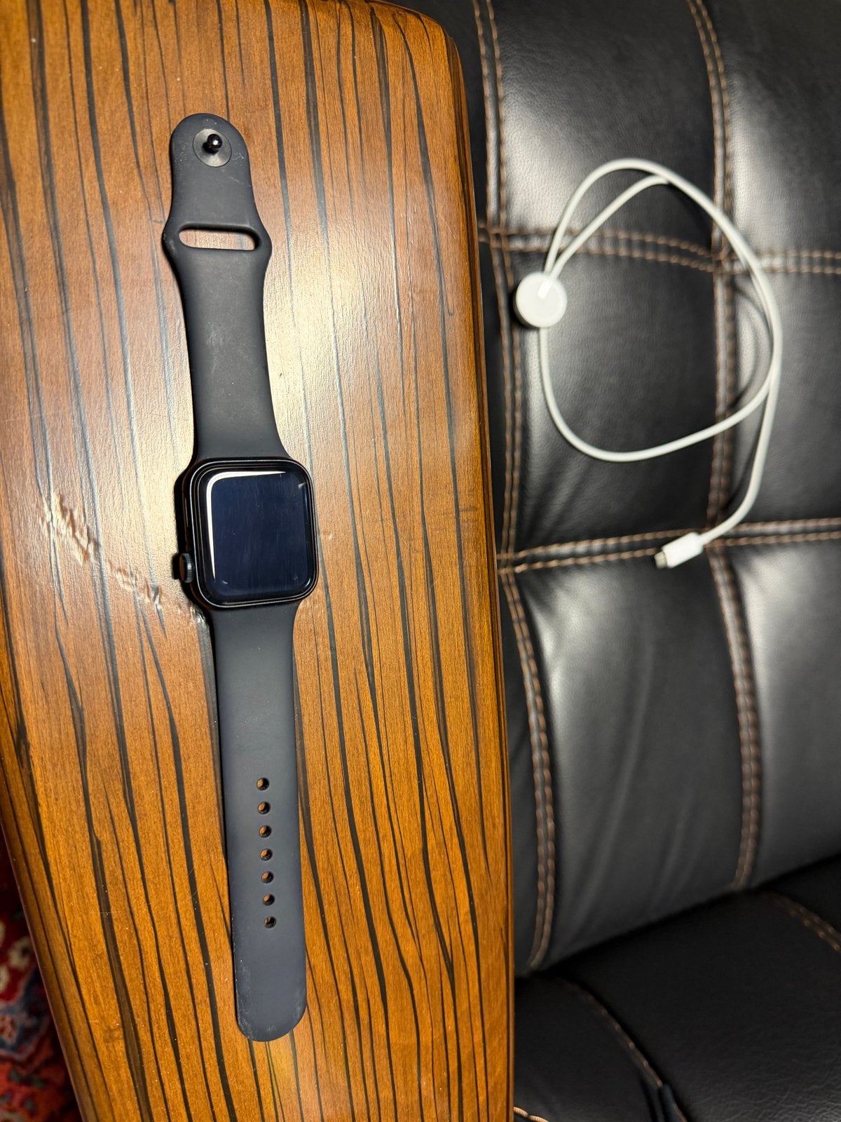 Apple Watch Series 7 Zwart met Oplader, Afstand, Zwart, IOS, Ophalen of Verzenden