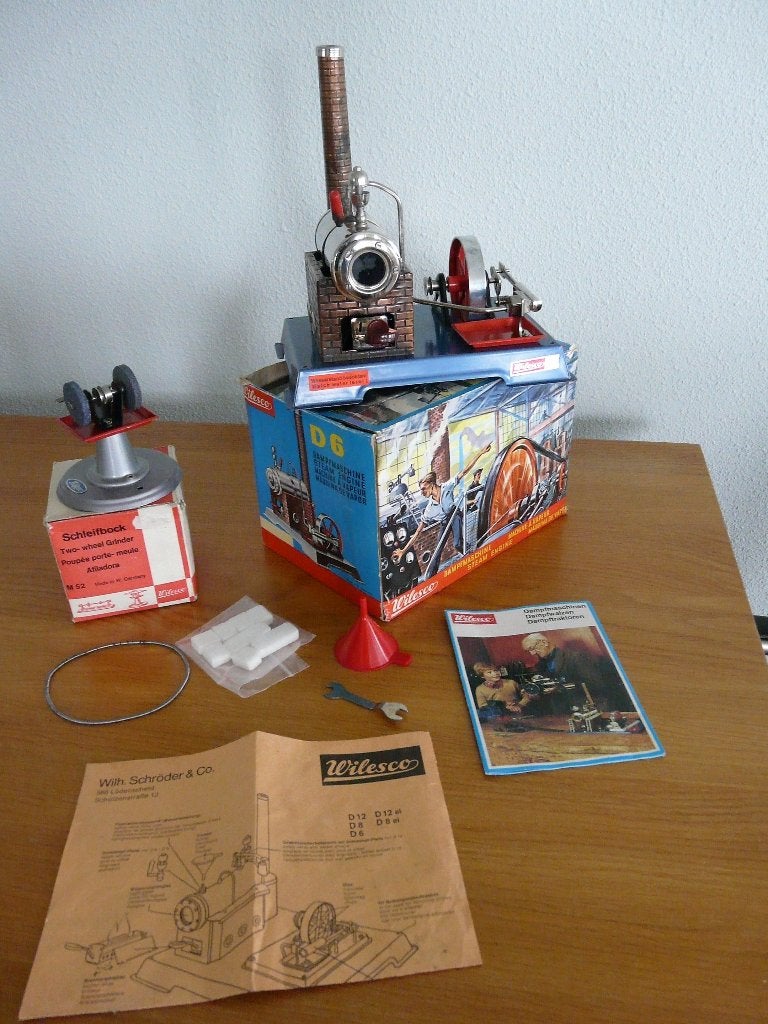 Wilesco D6 stoommachine met slijpsteen ., Ophalen of Verzenden, Gebruikt, Groter dan 1:32