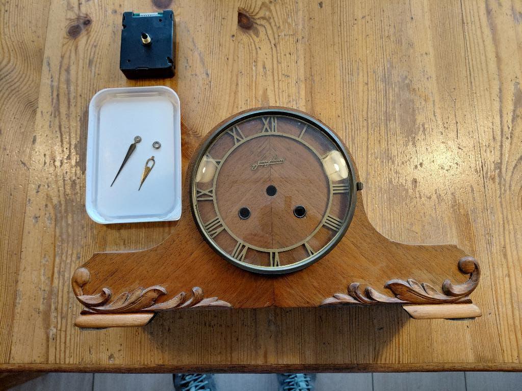 oude klok voor klusser of decoratie, Ophalen, Gebruikt, Hout, Vintage
