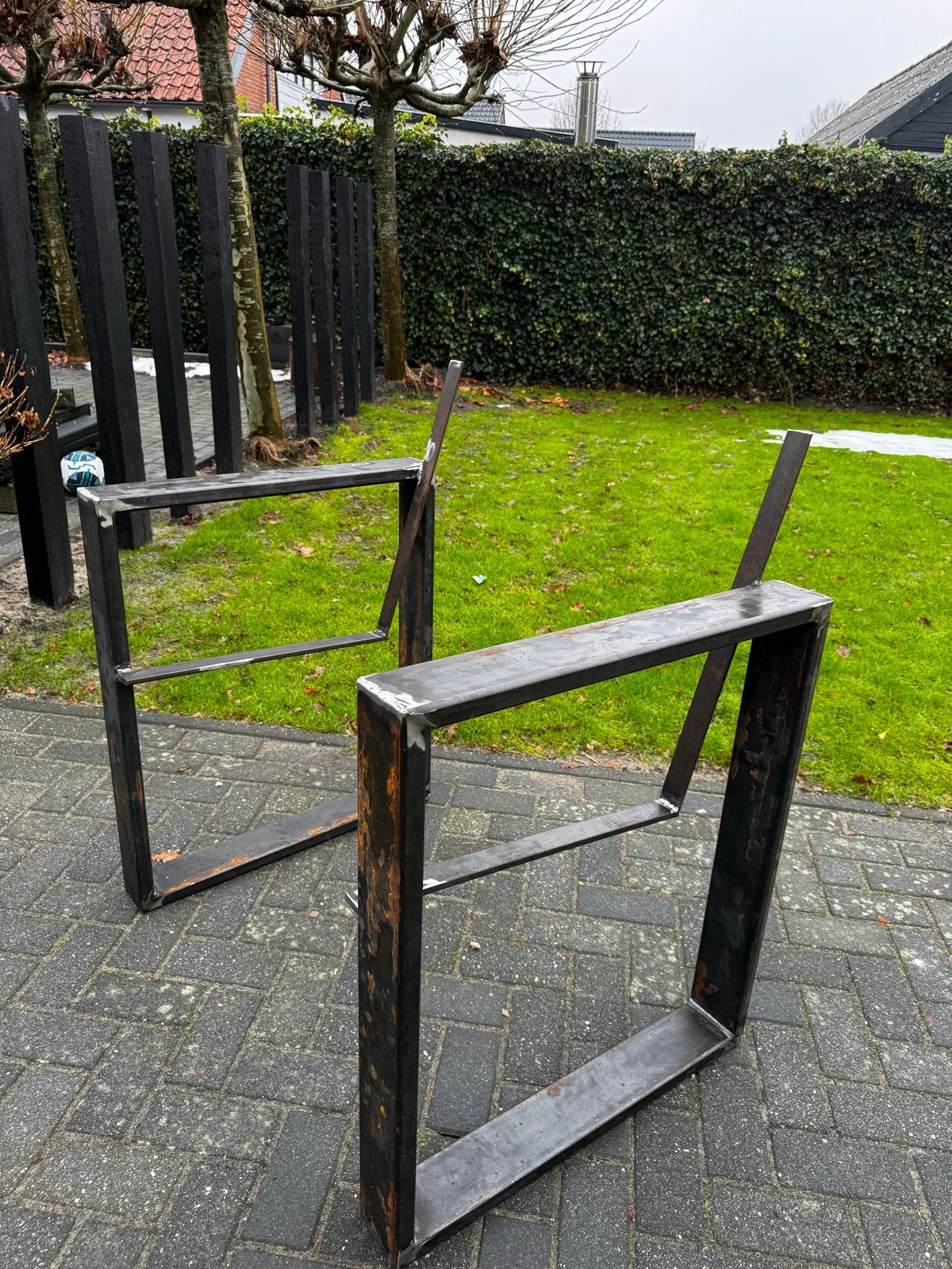 Stalen frame voor tuinbank of tuinstoel, Tuin en Terras, Ophalen of Verzenden, Gebruikt, Metaal
