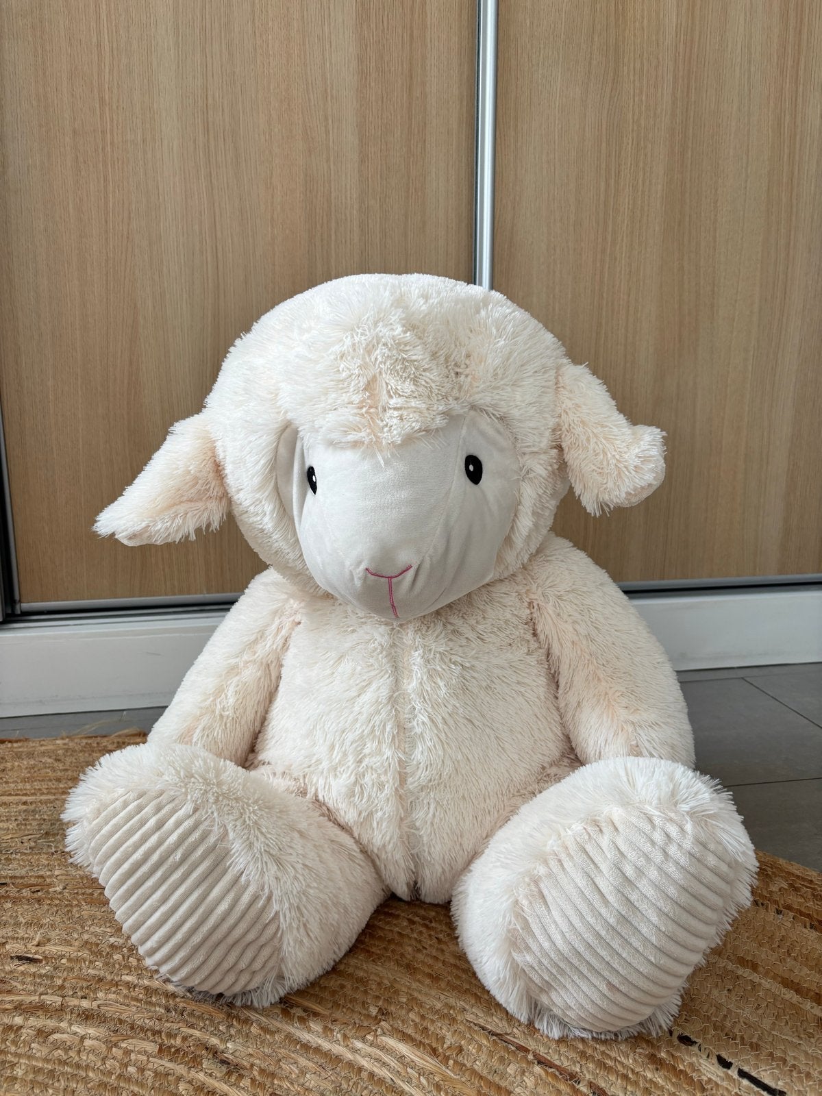 Grote zachte knuffel schaap - 60 cm hoog, Overige typen, Ophalen of Verzenden, Zo goed als nieuw, Middelgroot (20 tot 80 cm)