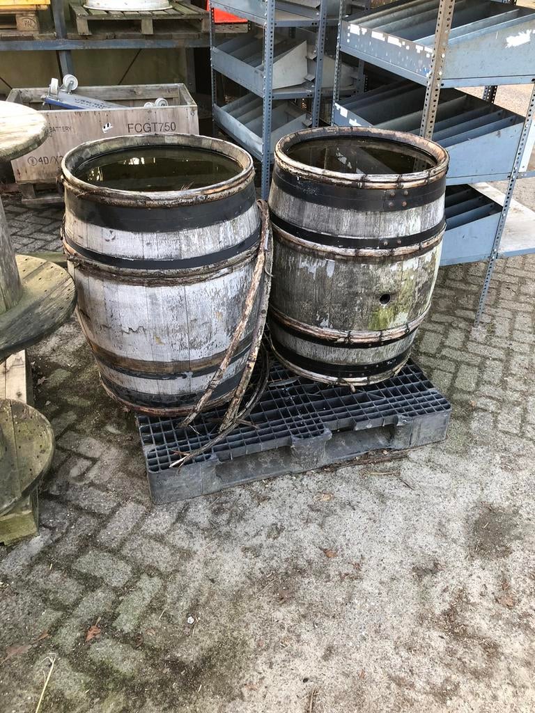 Regenton / wijnvat, 150 liter of meer, Ophalen, Gebruikt, Hout