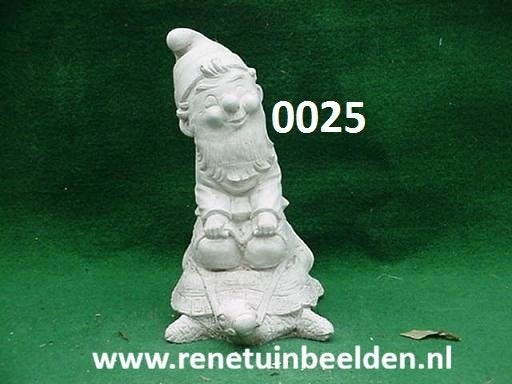Kabouter op schildpad.  nr 0025., Ophalen, Nieuw, Beton, Mensenbeeld