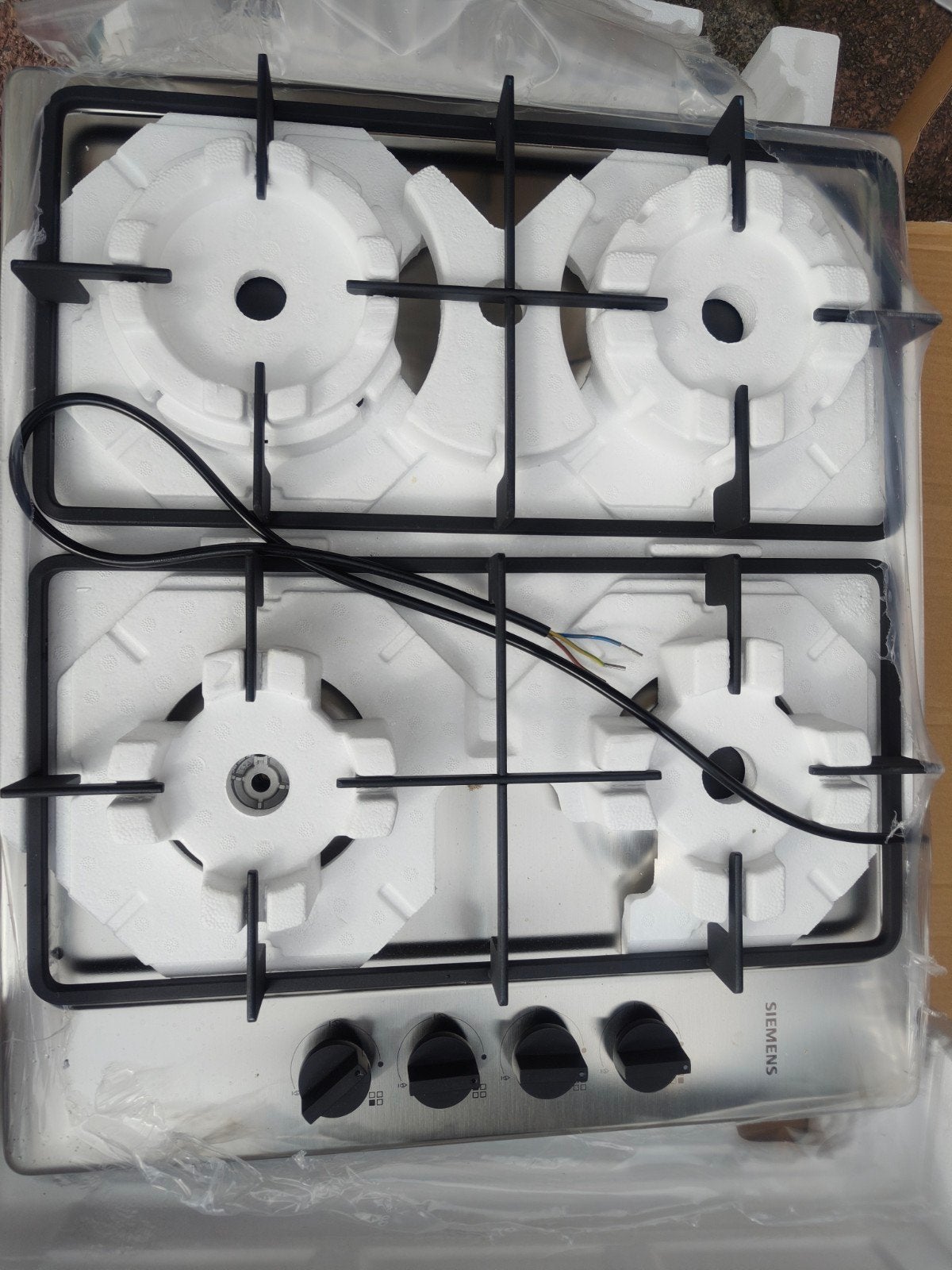 Siemens Inbouw Gasfornuis Glasplaat Nieuw 50x55cm, Ophalen, Nieuw, 4 kookzones, Inbouw