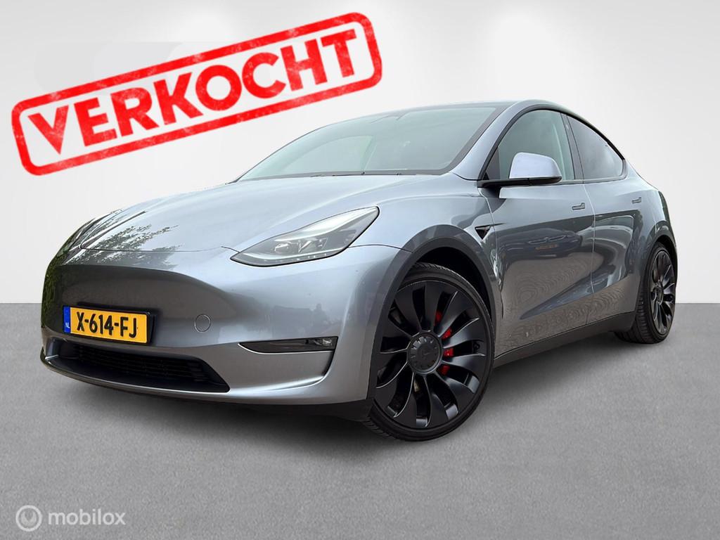 Tesla Model Y Performance + Trekhaak!, Gebruikt, Zwart, Navigatiesysteem, 534 km