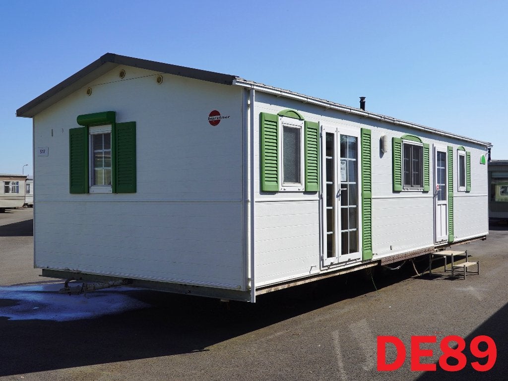 Keurig Bürstner chalet met dubbel glas + middenkamer te koop, Caravans en Kamperen, Stacaravans, Tot en met 6