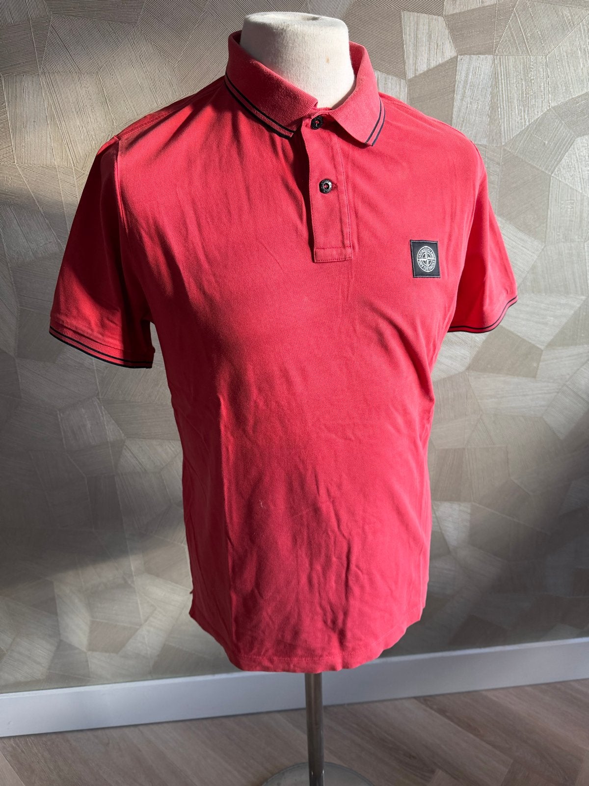 Stone Island Slim Fit Polo - Rood - Maat XXL, Ophalen of Verzenden, Gedragen, Overige maten, Rood