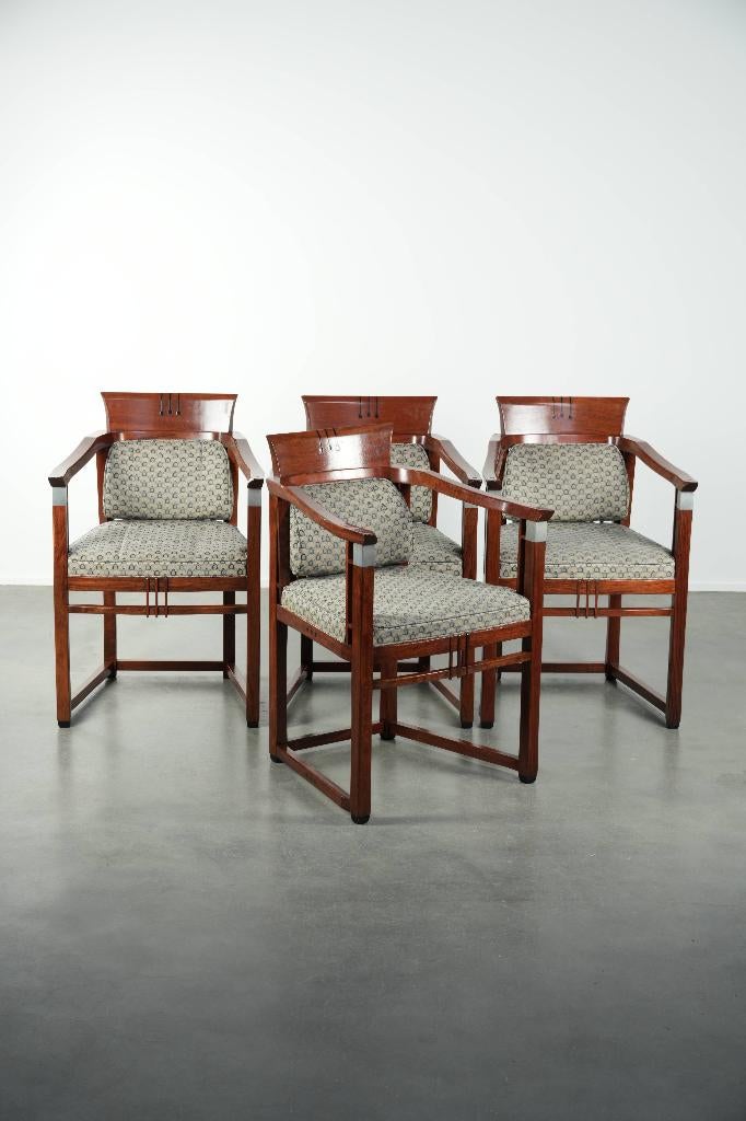 Art Deco Schuitema eetkamerstoelen uit de Decoforma serie, Ophalen, Gebruikt, Bruin, .