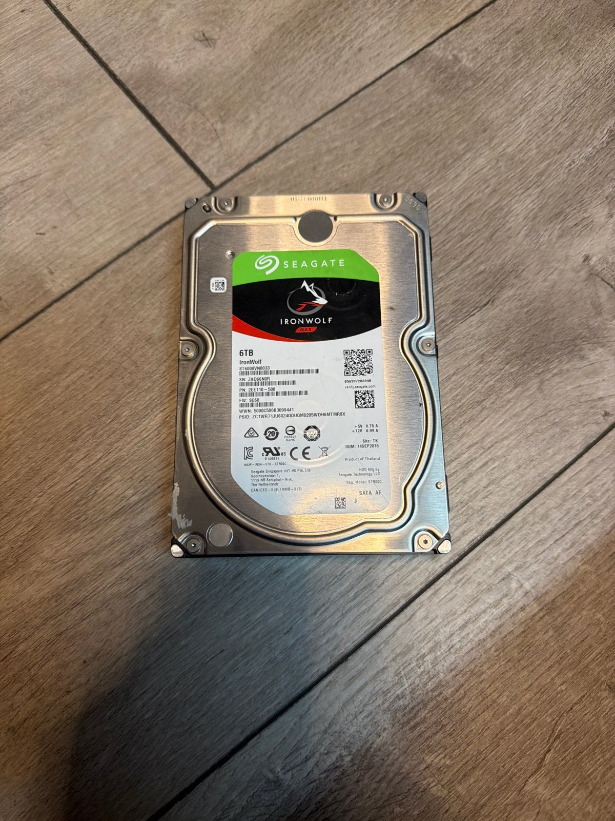 Seagate IronWolf 6TB HDD - Interne harde schijf, Computers en Software, Harde schijven, Ophalen, Intern, Gebruikt, Server
