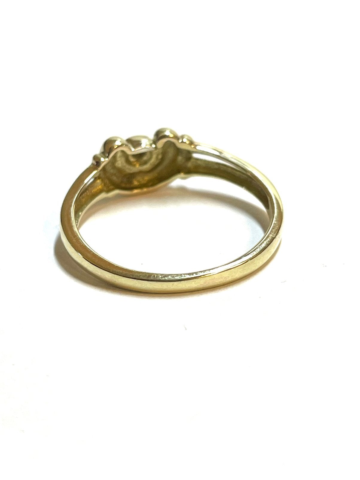 8k gouden ring met een diamant, 18 tot 19, -, -, Ophalen of Verzenden