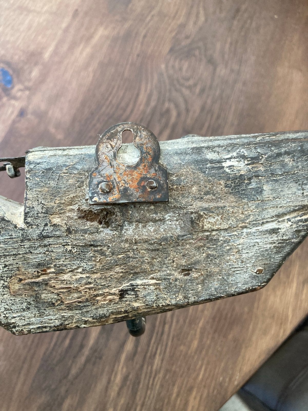 Antieke houten deurhaak uit India, handgemaakt, Ophalen