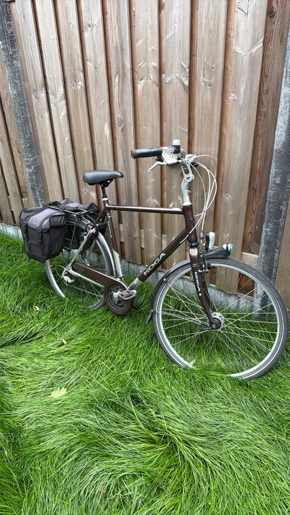 Gedateerd maar gereviseerd. Kan nog wel 10 jaar mee., Gebruikt, Velgrem, Versnellingen, 57 tot 61 cm
