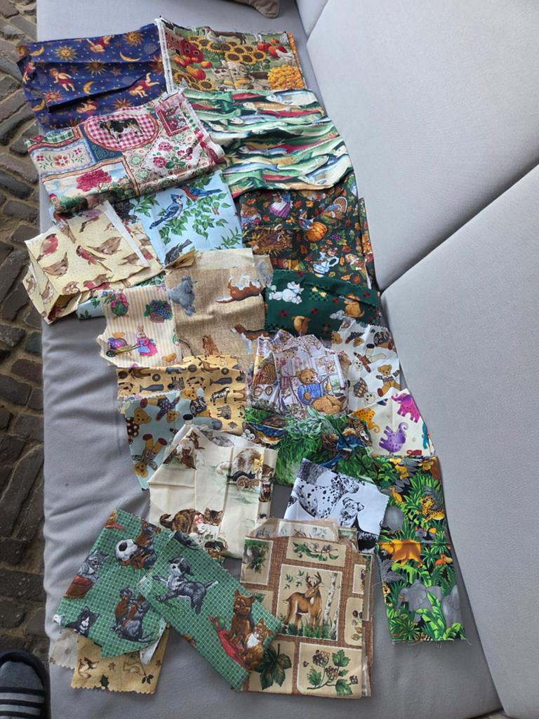 grote set quilt lapjes, Overige kleuren, Verzenden, Zo goed als nieuw, Katoen