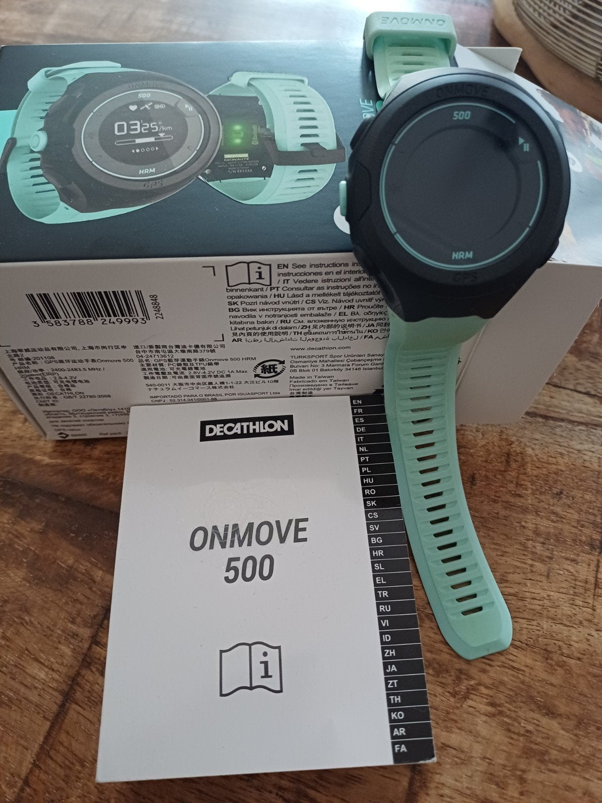 Decathlon ONMOVE 500 GPS sporthorloge met hartslagmeter, Zwart, Ophalen of Verzenden, Zo goed als nieuw, Decathlon