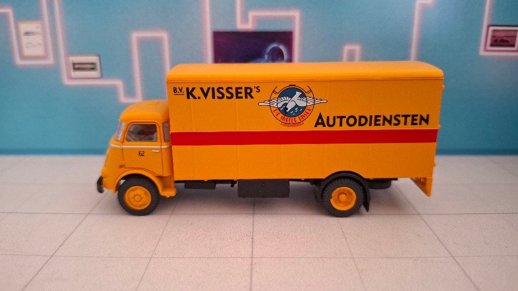 Artitec 1:87 DAF A 1600 '64 koffer bakwagen De Snelle Visser, Ophalen of Verzenden, Gebruikt, Bus of Vrachtwagen, Overige merken