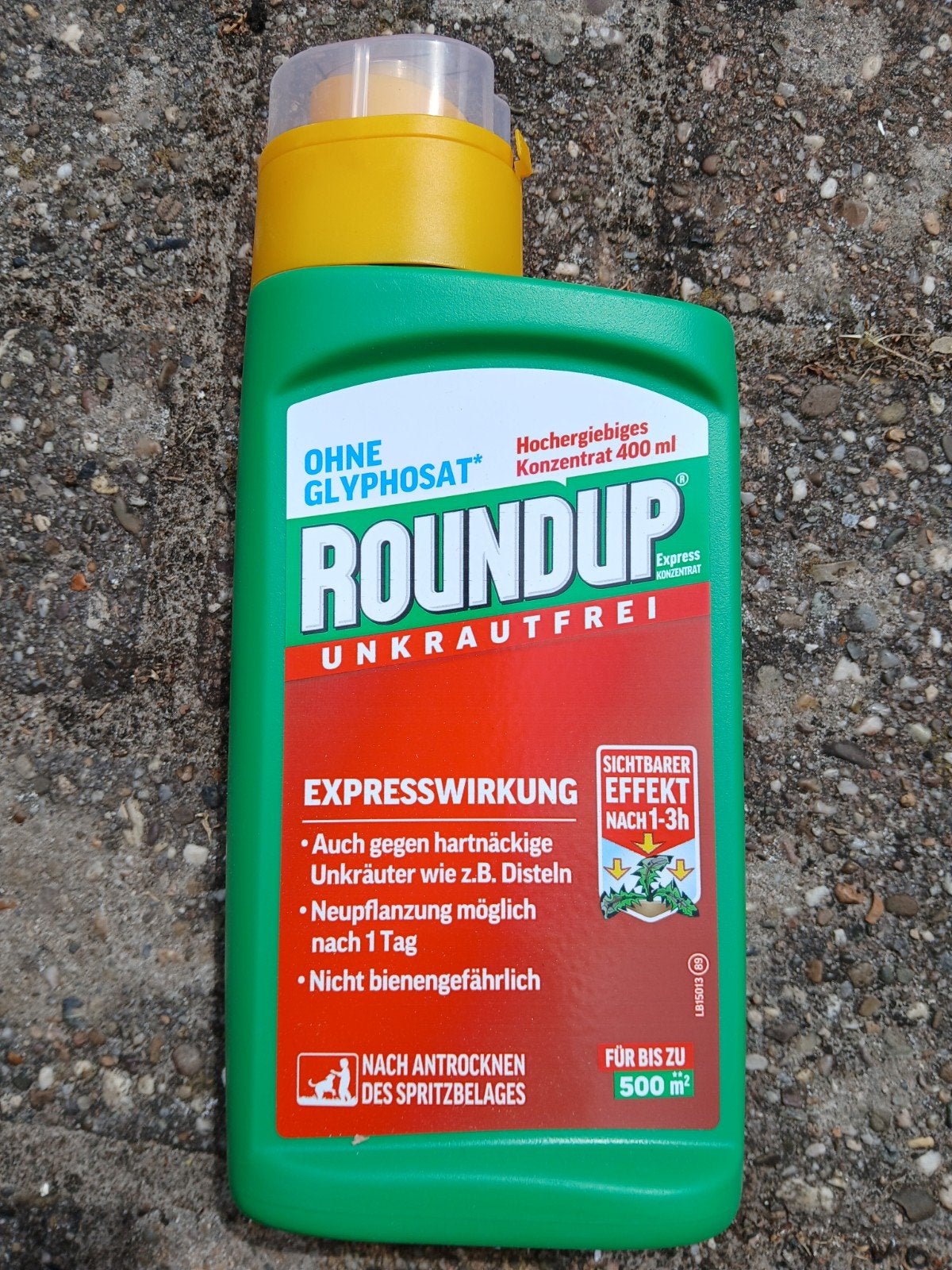 Roundup Onkruidvrij glifosaatvrij 400ml, Ophalen of Verzenden, Nieuw, Ongediertebestrijding