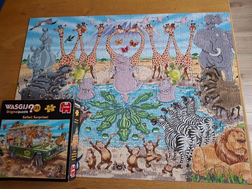 Wasgij legpuzzel 950 stukjes compleet, Ophalen of Verzenden, 500 t/m 1500 stukjes, Zo goed als nieuw, Legpuzzel