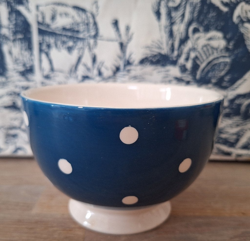 Oude franse spoelkom, polka dot, stip, Ophalen of Verzenden