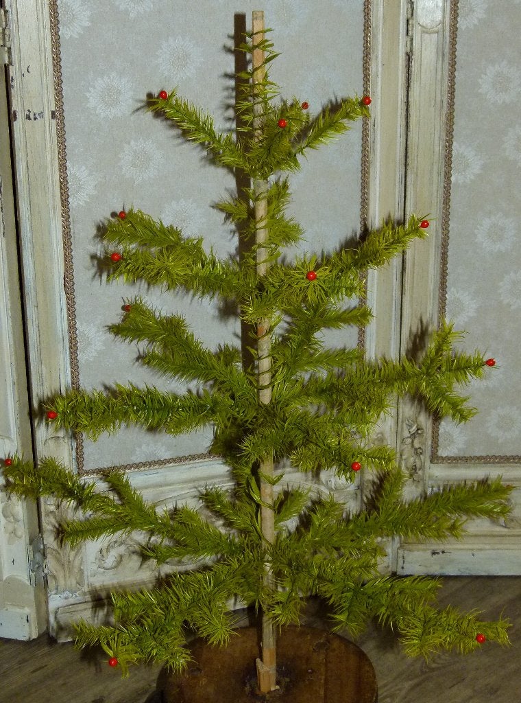 Antieke feather / ganzenveren tree / boom 80 cm, Ophalen of Verzenden, Gebruikt
