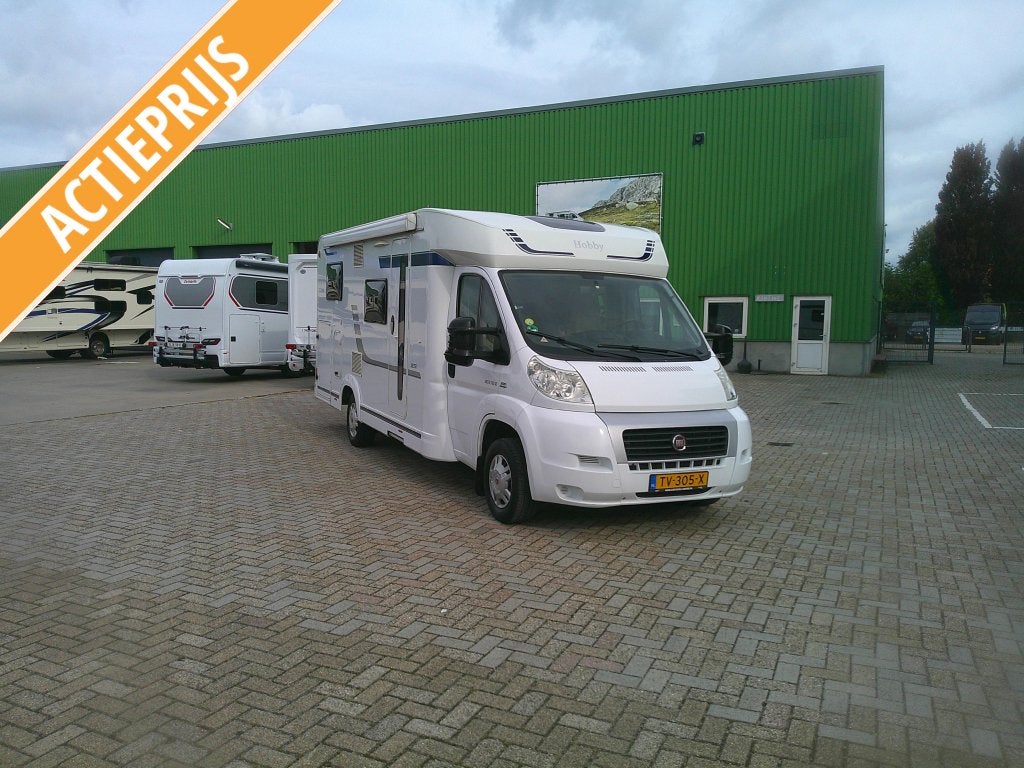 Hobby T 65 GE zeer nette camper, Ringverwarming, Fiat, Hobby, Tot en met 2