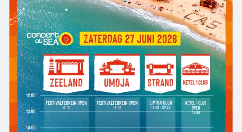 Concert at Sea dagtickets zaterdag 27 juni, Tickets en Kaartjes, Evenementen en Festivals, Eén persoon