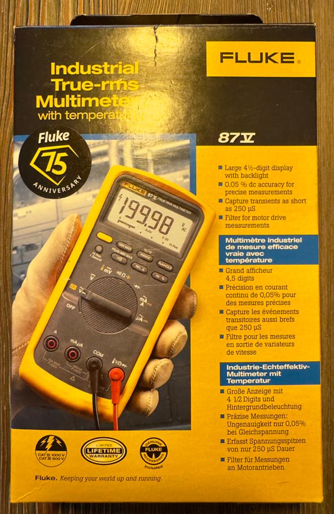 Fluke 87V Industriële True-RMS Multimeter – Nieuw in doos, Ophalen of Verzenden, Nieuw, Multimeter