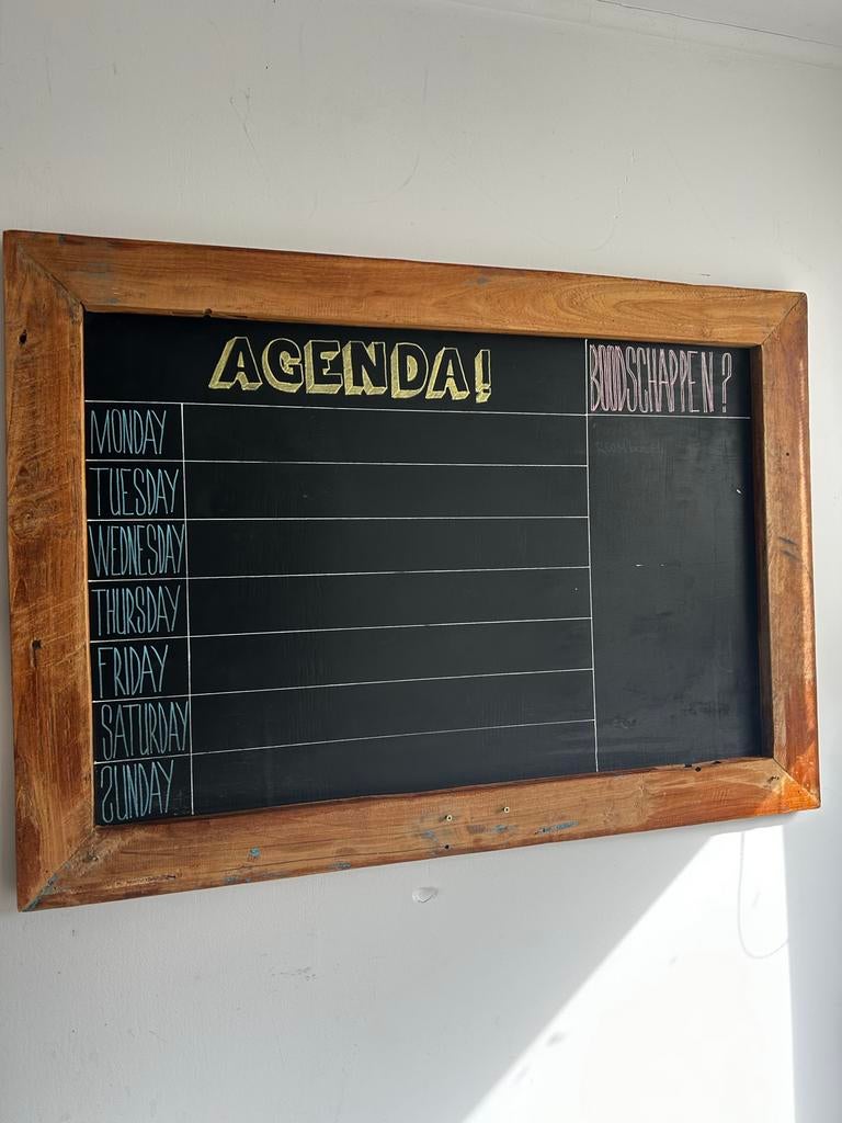 Decoratief krijtbord, Ophalen