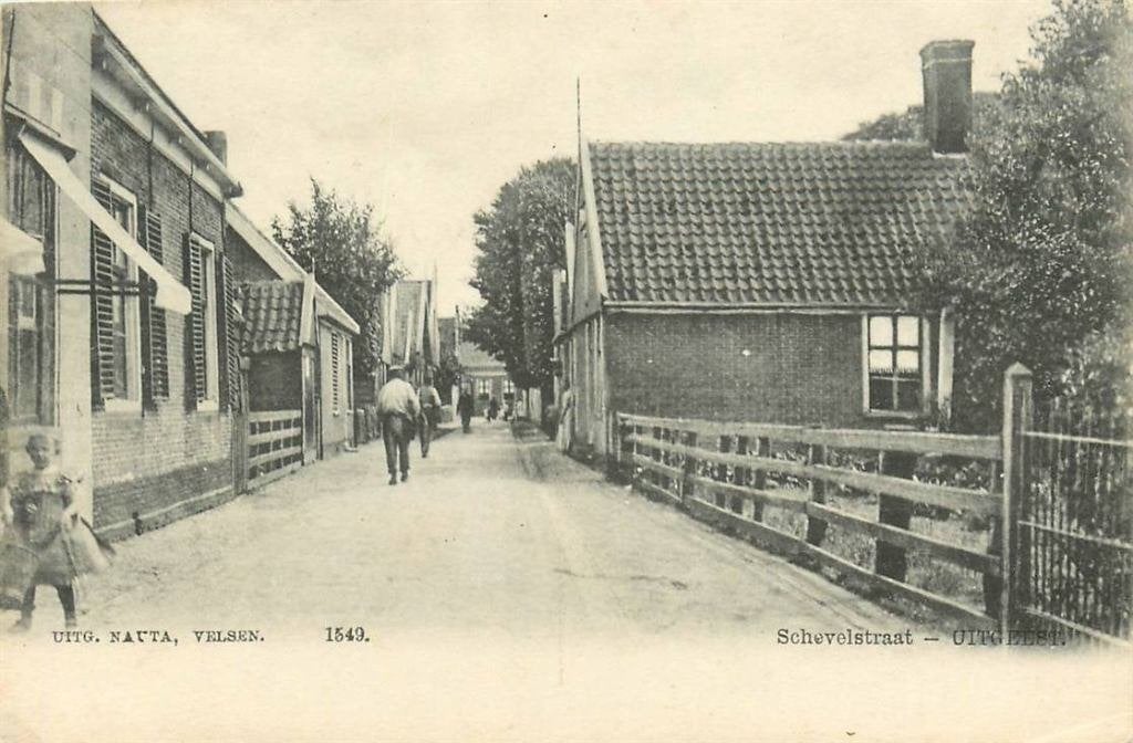 388-551-027 Uitgeest Schevelstraat, Verzamelen, Ansichtkaarten | Nederland, Verzenden, Voor 1920, Noord-Holland