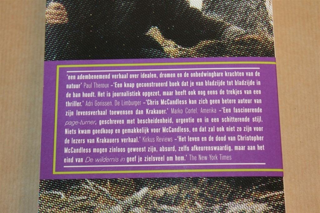 De Wildernis In — Krakauer, Alaska Avontuur & Tragedie, Boeken, Ophalen of Verzenden, Zo goed als nieuw