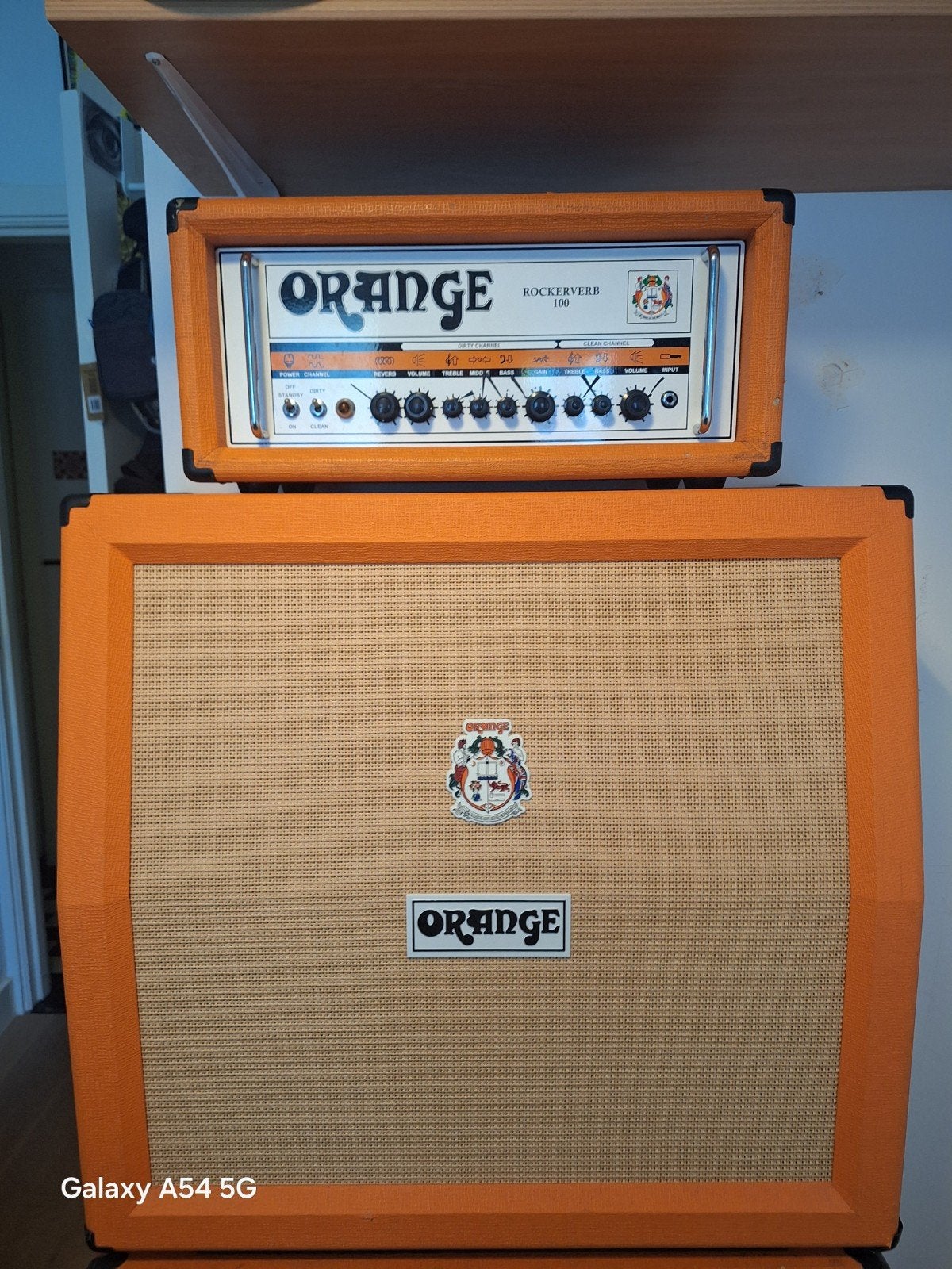 Orange Rockerverb 100 + PPC412 Slanted, Muziek en Instrumenten, Ophalen, Zo goed als nieuw, Gitaar, 100 watt of meer