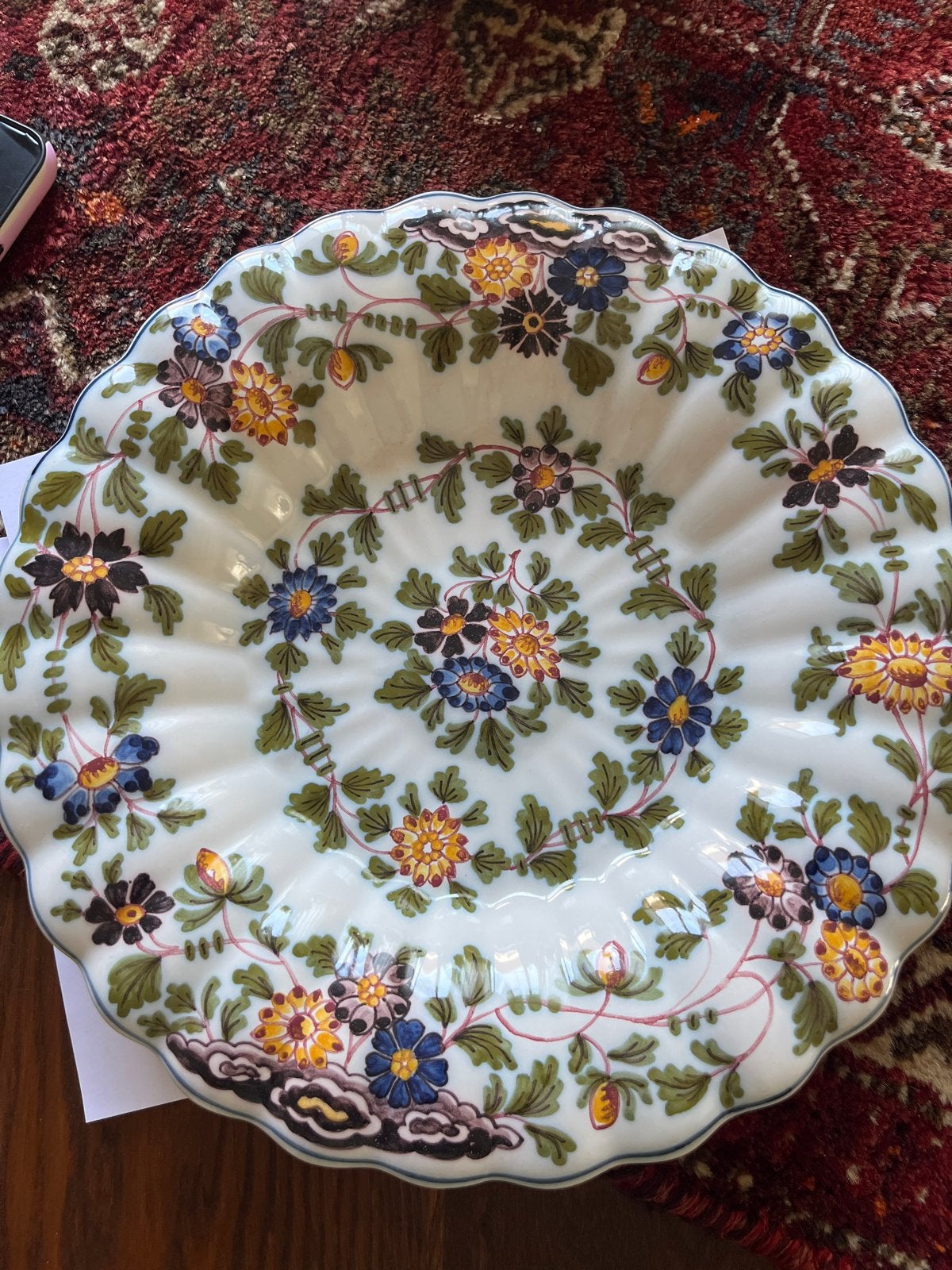 Prachtige Makkum Aardewerk Schaal - Bloemenmotief, Antiek en Kunst, Ophalen