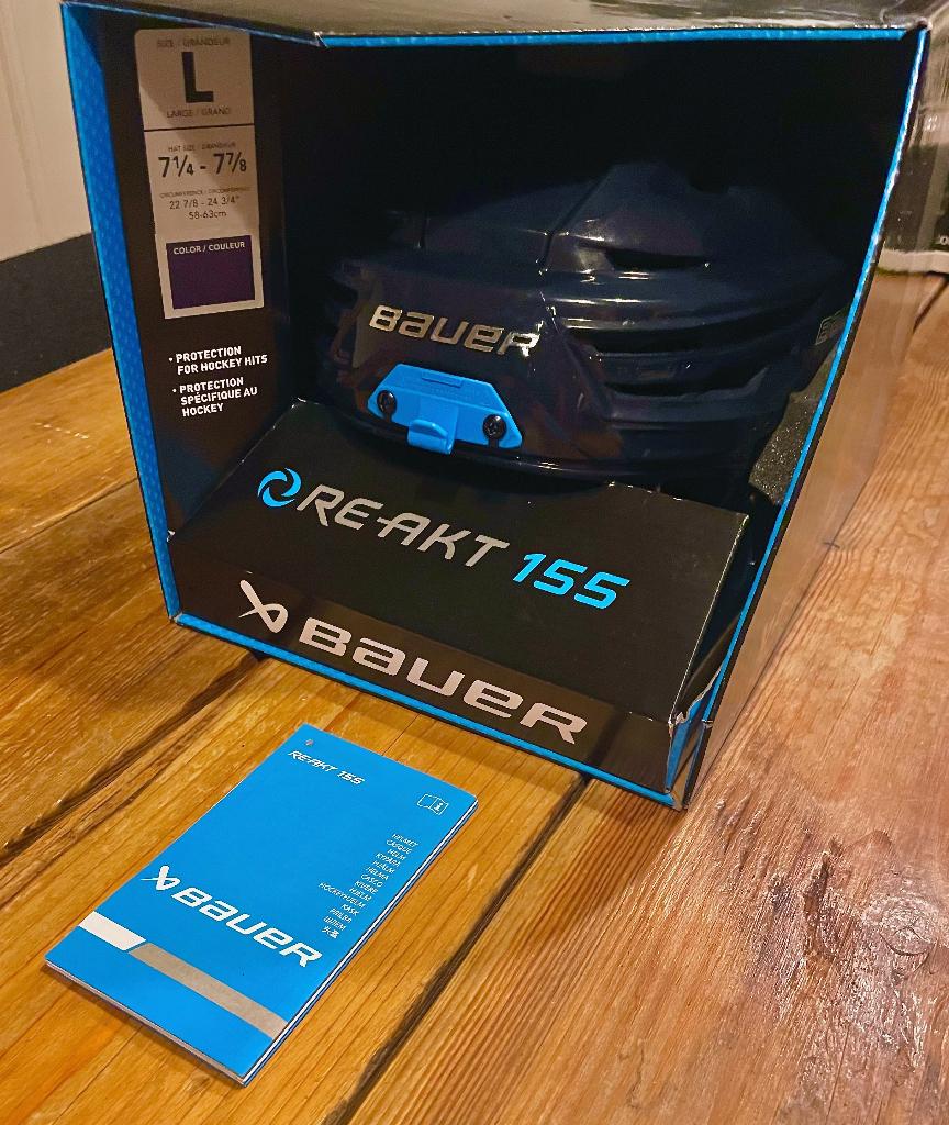 Bauer ijshockeyhelm Re-akt 155 | maat L | nieuwprijs €225, Sport en Fitness, IJshockey, Ophalen of Verzenden, Zo goed als nieuw