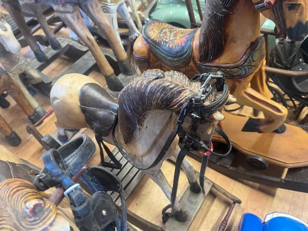 antiek hobbelpaard met teugels, Antiek en Kunst, Ophalen of Verzenden