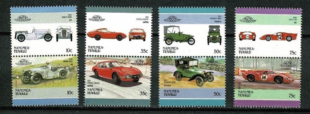 antieke auto's / oude auto/s : serie Nanumea-Tuvalu, Verzenden, Postfris, Auto's