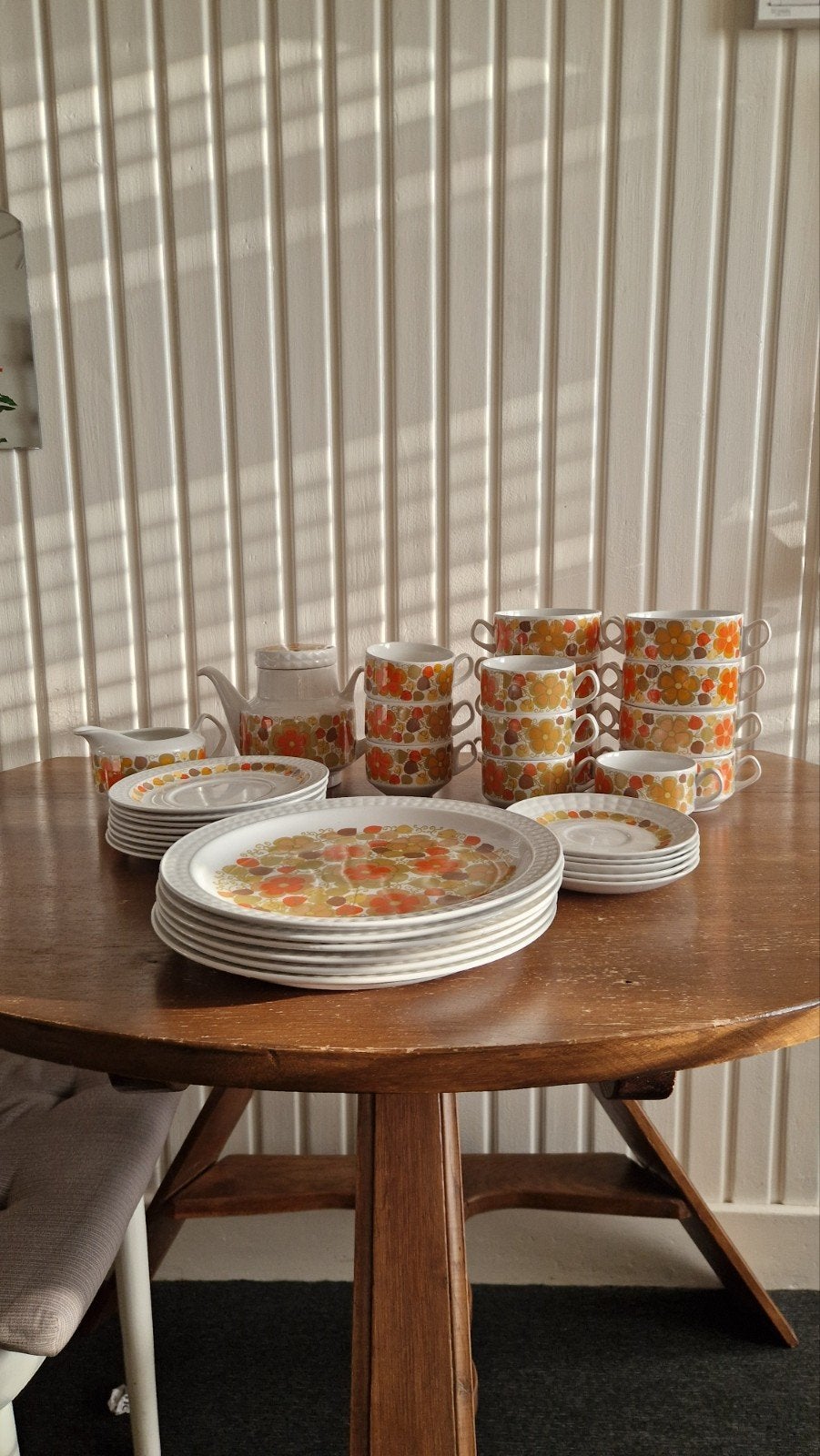 Vintage Pontesa Fantasia servies - Ironstone Spanje, Ophalen, Gebruikt, Overige merken, Keramiek