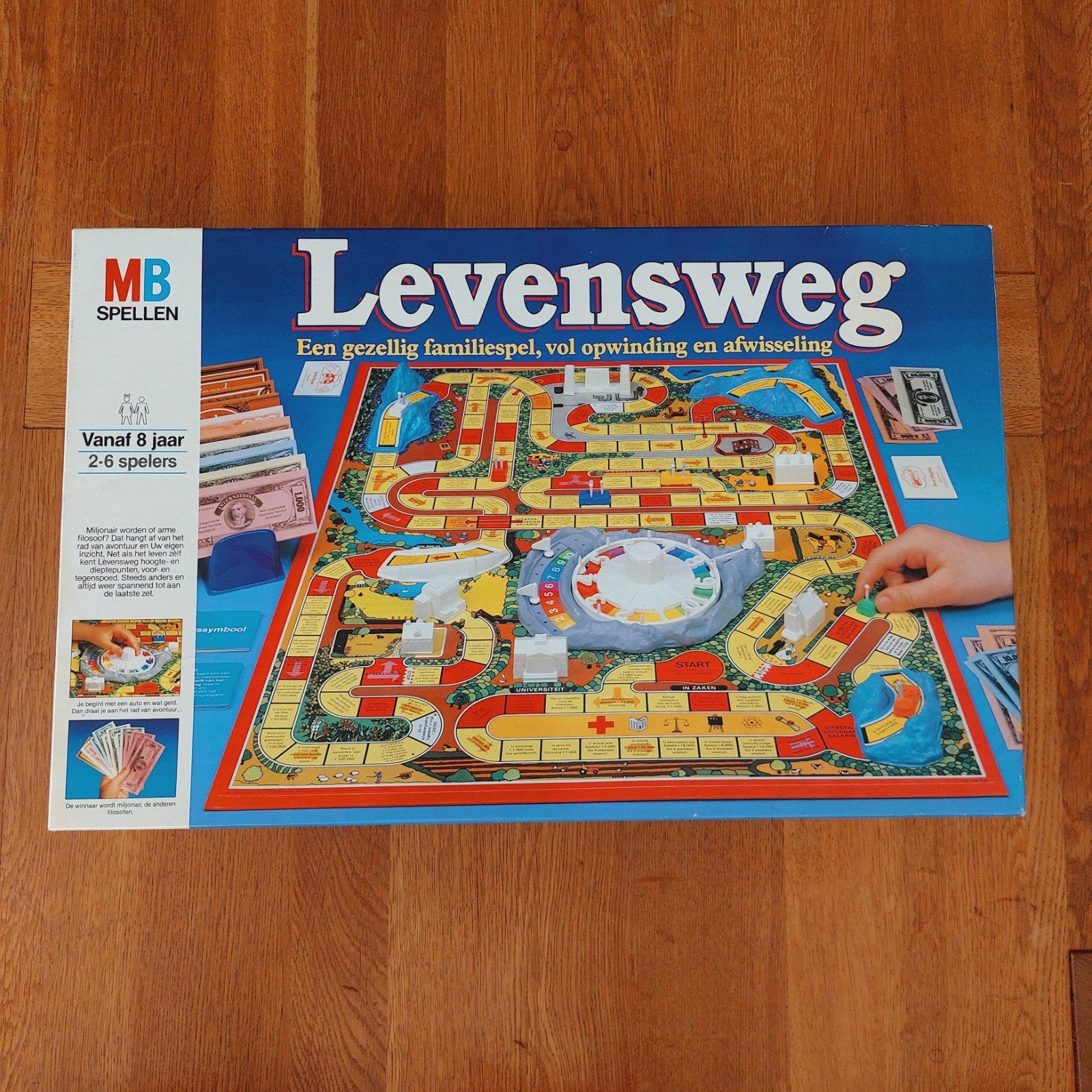 Vintage MB Spellen Levensweg Bordspel, Ophalen of Verzenden, Zo goed als nieuw