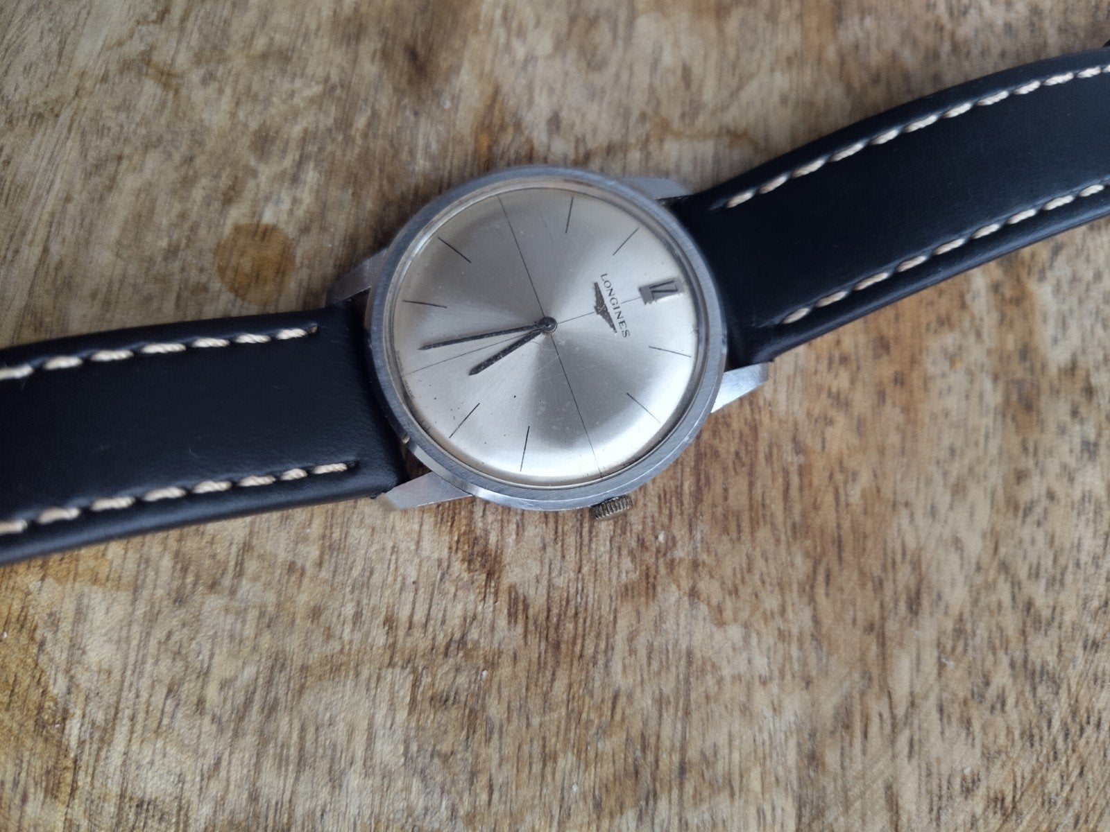 Vintage Longines horloge 1966, Sieraden, Tassen en Uiterlijk, Horloges | Antiek, Staal, Met bandje, Polshorloge, Longines